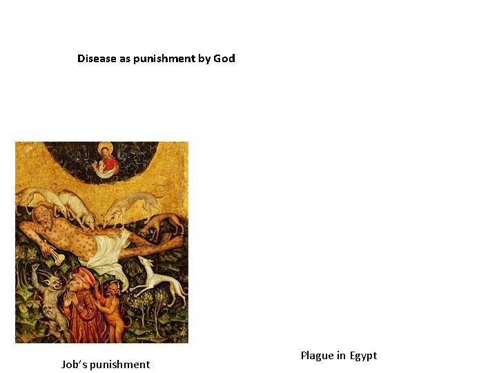 Disease as punishment by God Job’s punishment Plague in Egypt 