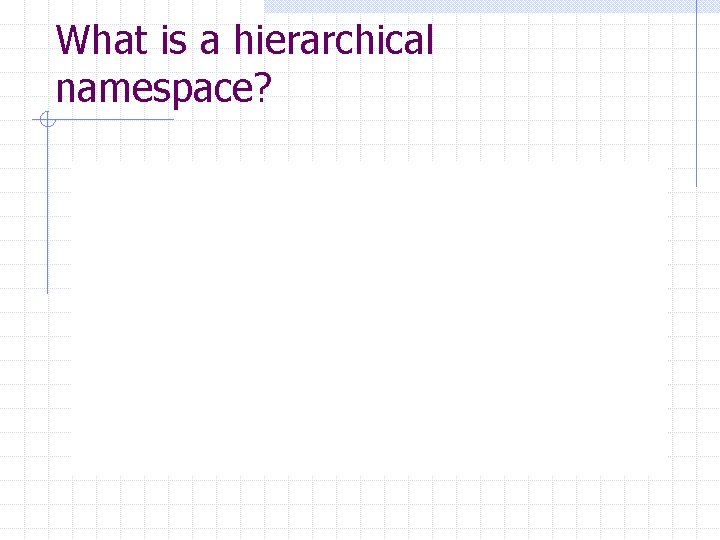 What is a hierarchical namespace? 