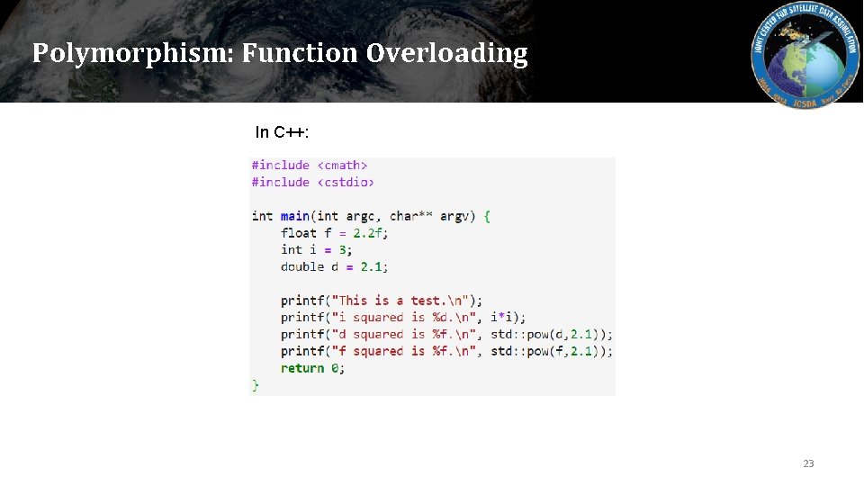 Polymorphism: Function Overloading In C++: 23 