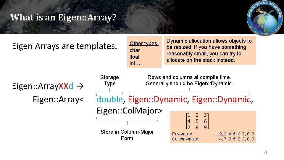 What is an Eigen: : Array? Eigen Arrays are templates. Eigen: : Array. XXd
