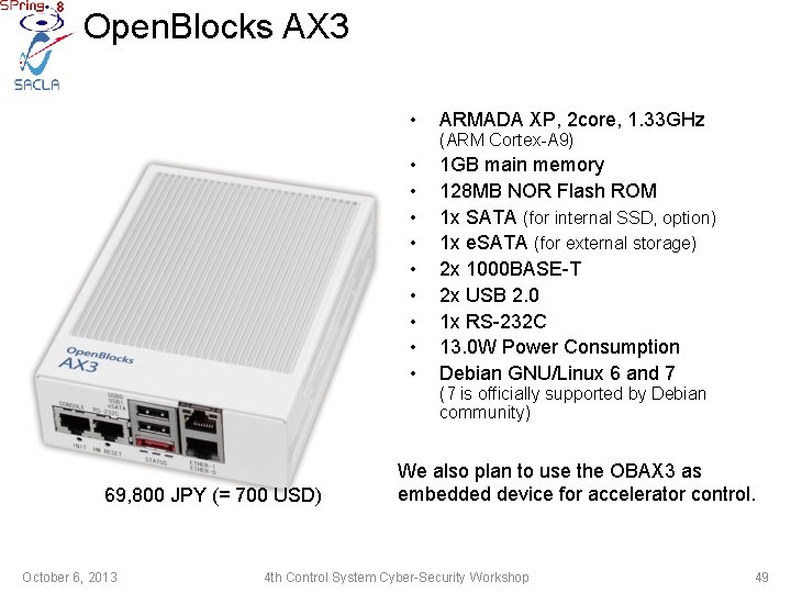 Open. Blocks AX 3 69, 800 JPY (= 700 USD) October 6, 2013 •