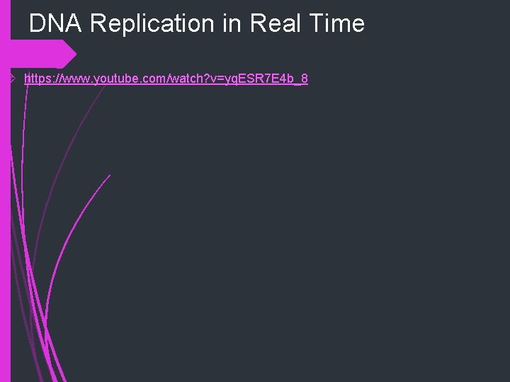 DNA Replication in Real Time https: //www. youtube. com/watch? v=yq. ESR 7 E 4