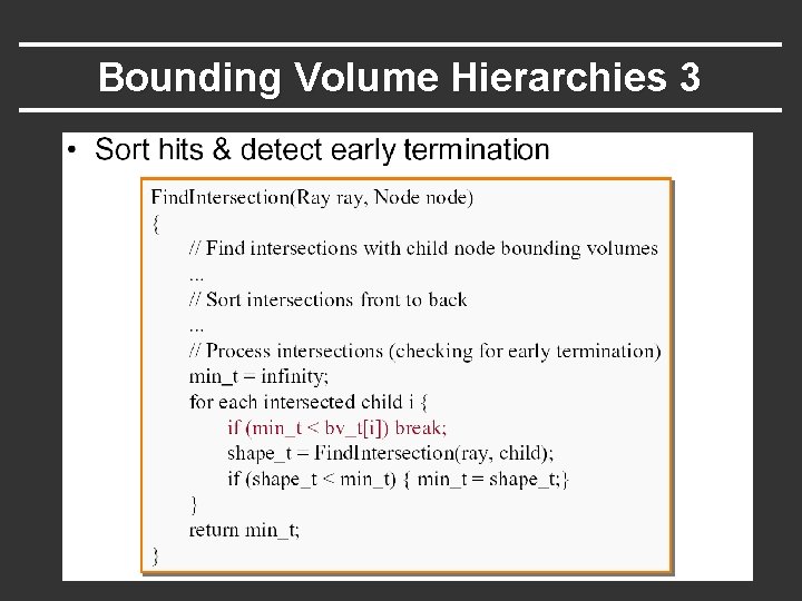 Bounding Volume Hierarchies 3 