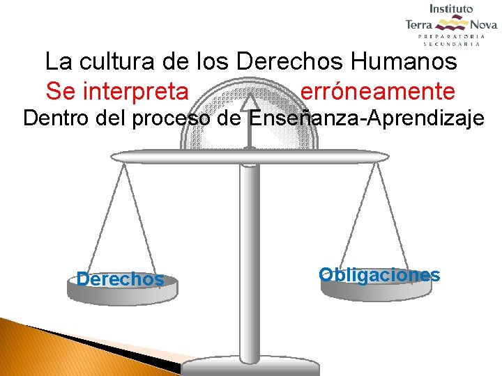 La cultura de los Derechos Humanos Se interpreta erróneamente Dentro del proceso de Enseñanza-Aprendizaje