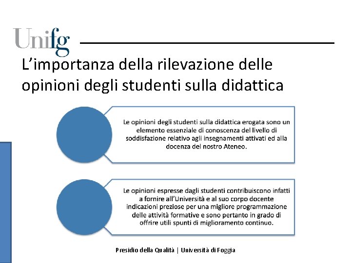 L’importanza della rilevazione delle opinioni degli studenti sulla didattica Presidio della Qualità | Università