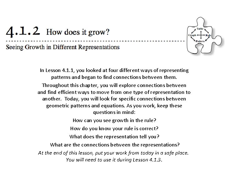 In Lesson 4 1 1 you looked at
