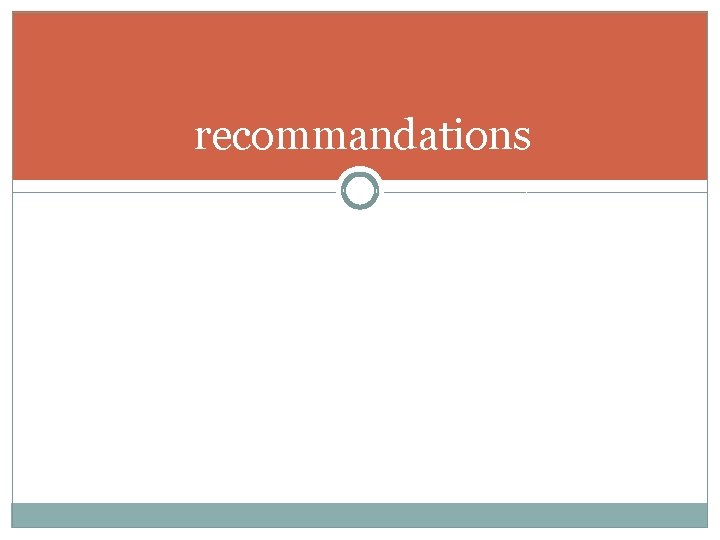 recommandations 