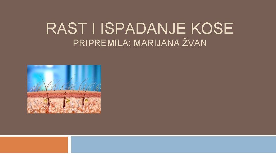 RAST I ISPADANJE KOSE PRIPREMILA: MARIJANA ŽVAN 