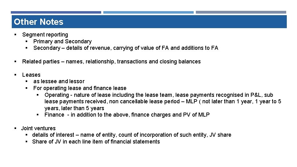 Other Notes § Segment reporting § Primary and Secondary § Secondary – details of Other Notes § Segment reporting § Primary and Secondary § Secondary – details of