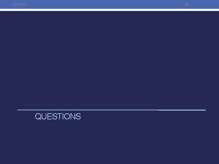 25 5/4/2017 QUESTIONS 
