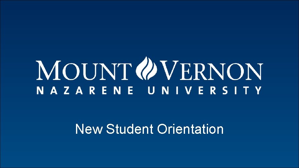 New Student Orientation 