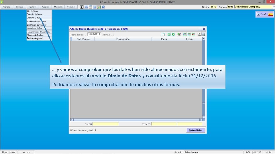 … y vamos a comprobar que los datos han sido almacenados correctamente, para ello