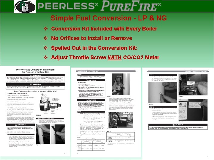 PEERLESS PINNACLE ® ® Rev 2 Simple Fuel Conversion - LP & NG v