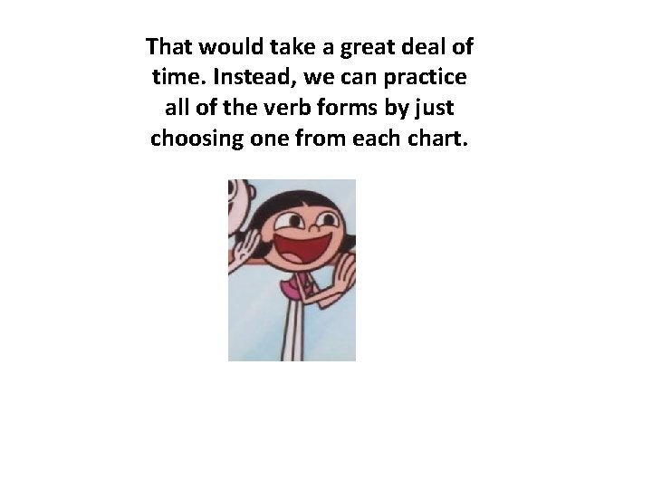 That would take a great deal of time. Instead, we can practice all of