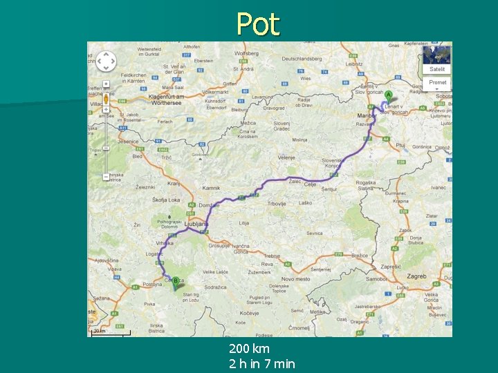 Pot 200 km 2 h in 7 min 