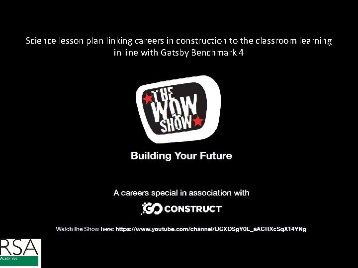 Science lesson plan linking careers in construction to the classroom learning in line with Science lesson plan linking careers in construction to the classroom learning in line with