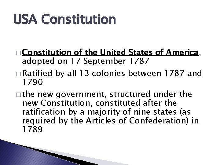 USA Constitution � Constitution of the United States of America, adopted on 17 September