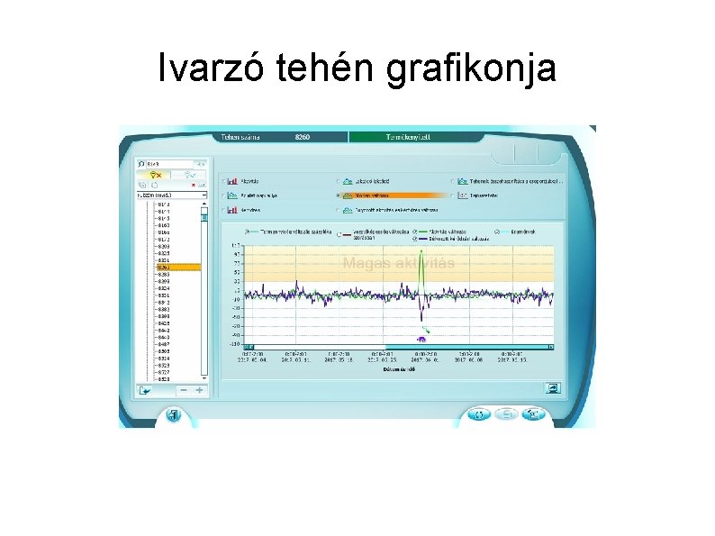 Ivarzó tehén grafikonja 