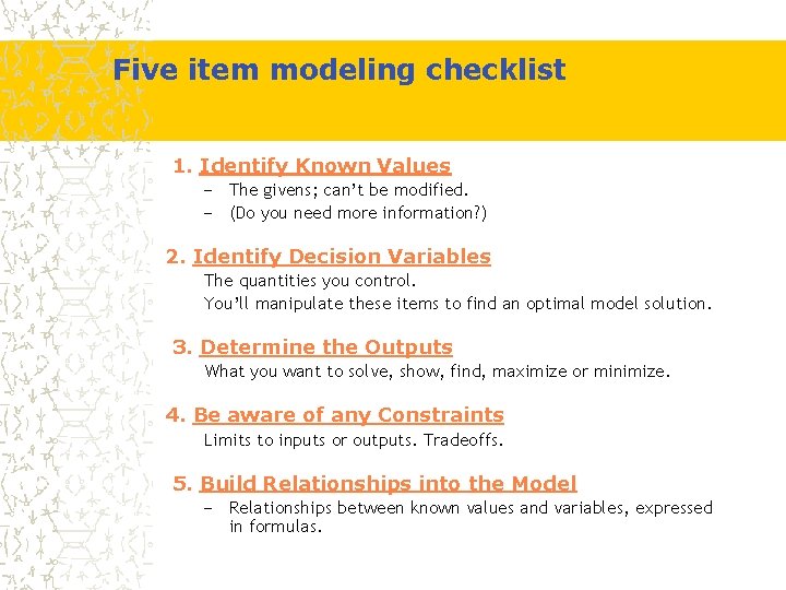 Excel Review Global Executive MBA April 2004 Session