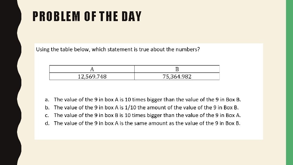 PROBLEM OF THE DAY 