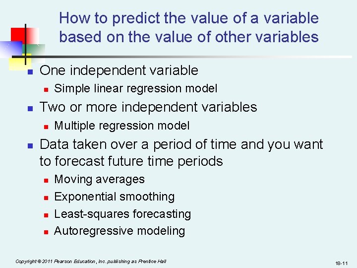 How to predict the value of a variable based on the value of other
