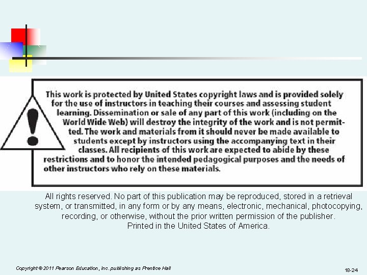 All rights reserved. No part of this publication may be reproduced, stored in a