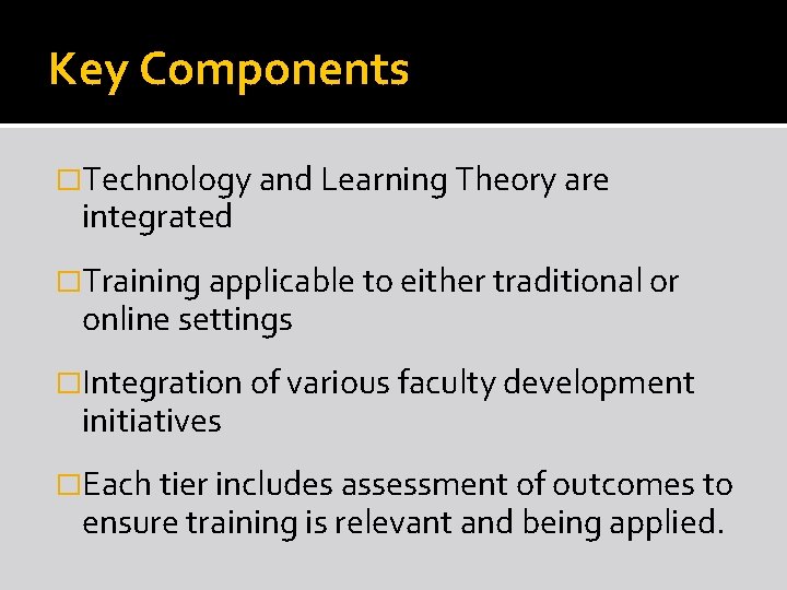 Proposed Training System Committee for Instructional Technology Background