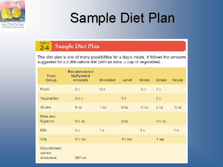 Sample Diet Plan 