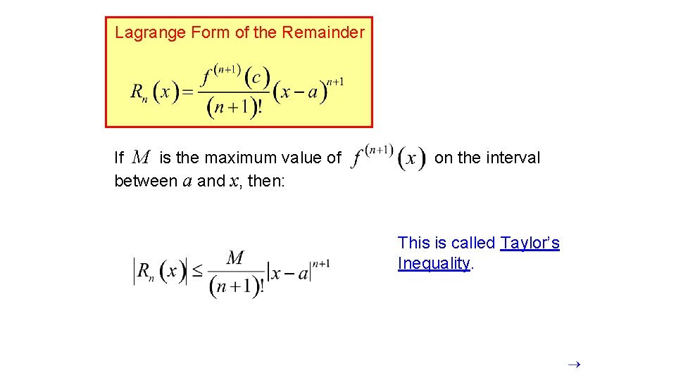 11 10 Taylors Theorem Error Analysis for Series