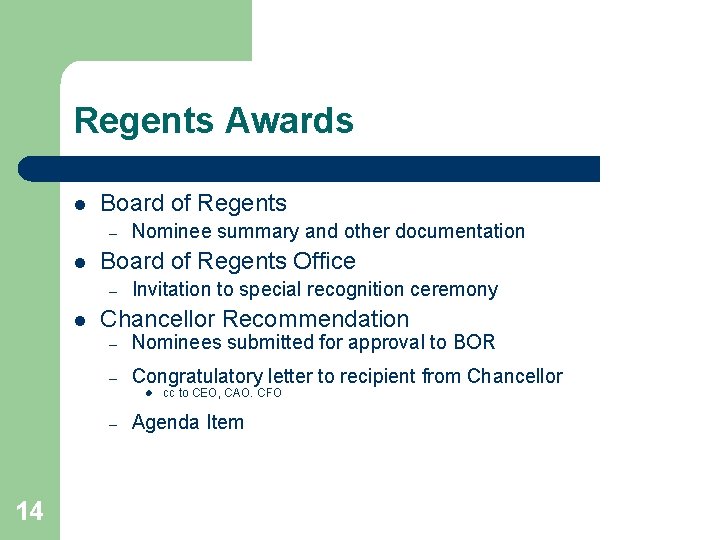 Regents Awards l Board of Regents – l Board of Regents Office – l