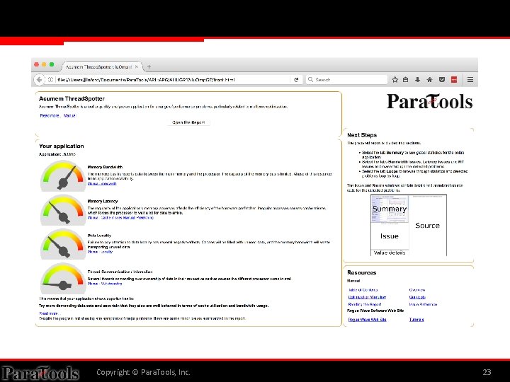 Copyright © Para. Tools, Inc. 23 