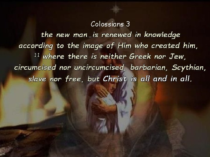 Colossians 3 the new man…is renewed in knowledge according to the image of Him Colossians 3 the new man…is renewed in knowledge according to the image of Him