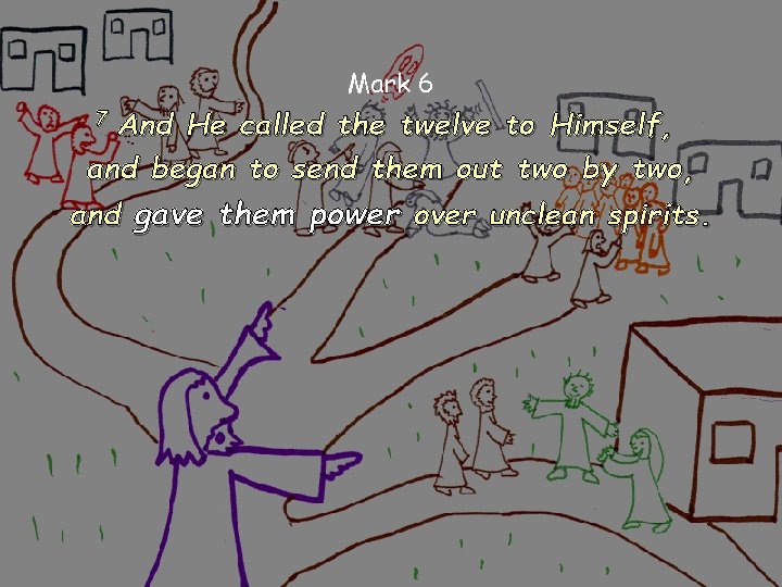 Mark 6 And He called the twelve to Himself, and began to send them Mark 6 And He called the twelve to Himself, and began to send them