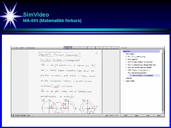 Sim. Video MA-005 (Matematikk forkurs) 