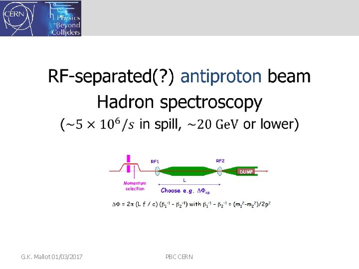  • G. K. Mallot 01/03/2017 PBC CERN 