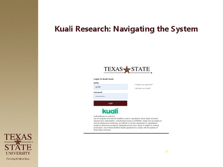 Kuali Research: Navigating the System 8 