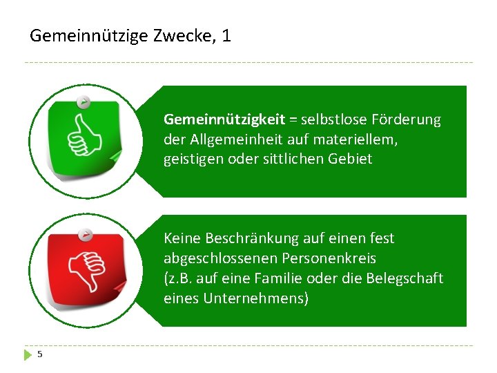 Gemeinnützige Zwecke, 1 Gemeinnützigkeit = selbstlose Förderung der Allgemeinheit auf materiellem, geistigen oder sittlichen