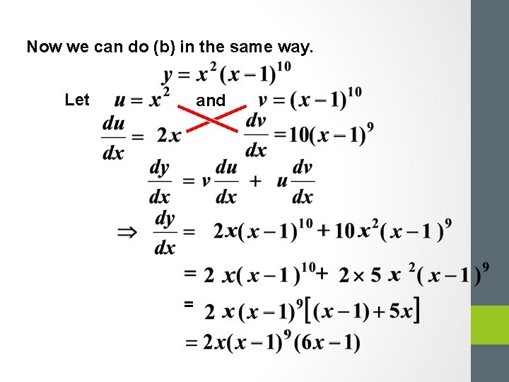 Now we can do (b) in the same way. Let and = Now we can do (b) in the same way. Let and =