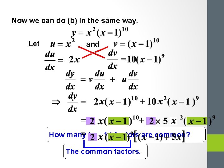 Now we can do (b) in the same way. Let and = ( x Now we can do (b) in the same way. Let and = ( x