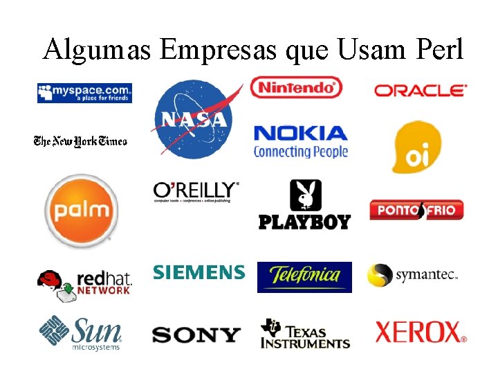 Algumas Empresas que Usam Perl 