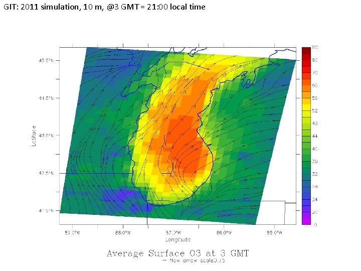 GIT: 2011 simulation, 10 m, @3 GMT = 21: 00 local time 