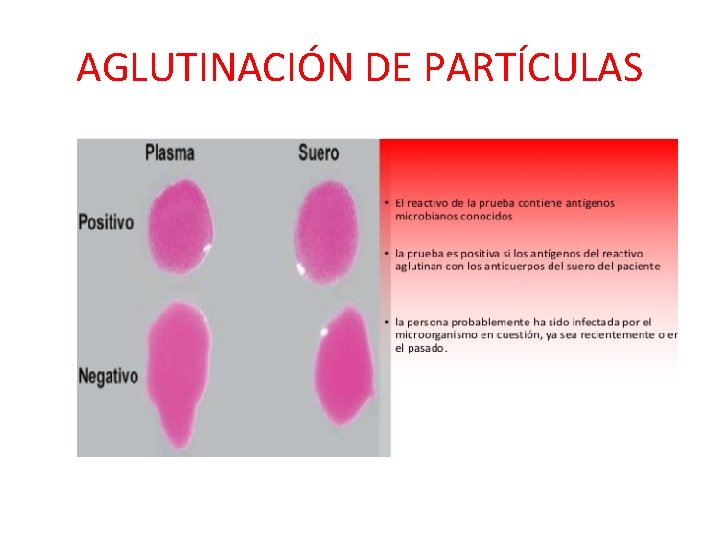 AGLUTINACIÓN DE PARTÍCULAS 