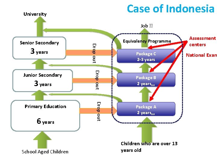 Case of Indonesia University Job !! 3 years Drop out Senior Secondary Junior Secondary