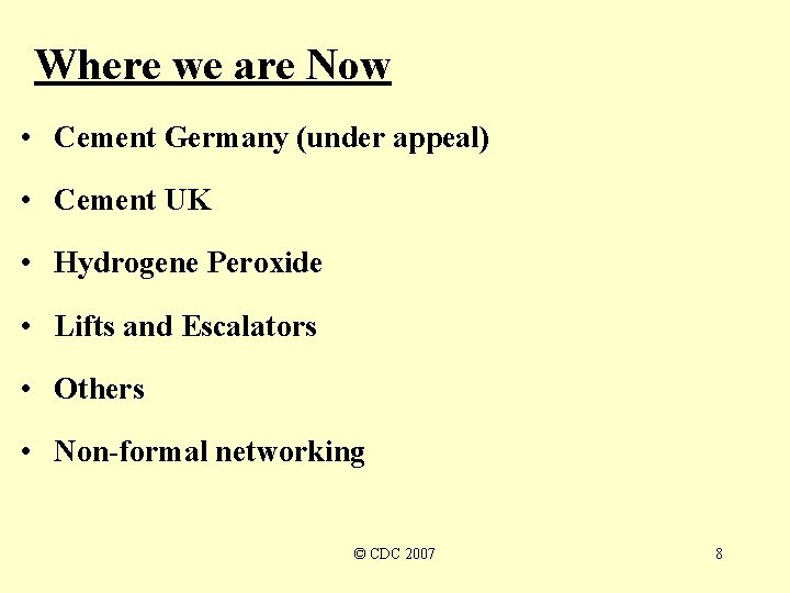 Where we are Now • Cement Germany (under appeal) • Cement UK • Hydrogene Where we are Now • Cement Germany (under appeal) • Cement UK • Hydrogene