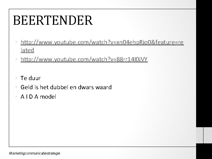 BEERTENDER • http: //www. youtube. com/watch? v=xn 04 ehp. Rjo 0&feature=re lated • http: