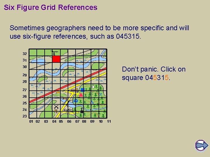 Six Figure Grid References Sometimes geographers need to be more specific and will use