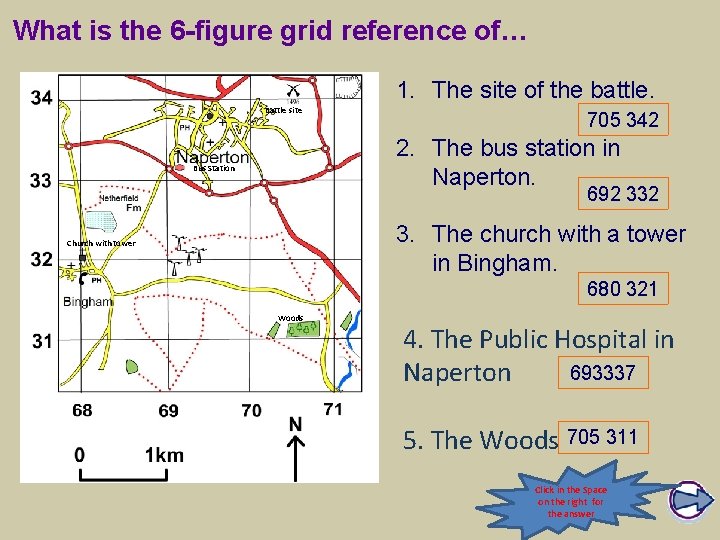 What is the 6 -figure grid reference of… 1. The site of the battle.