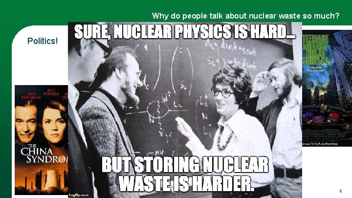 Why do people talk about nuclear waste so much? Politics! 5 