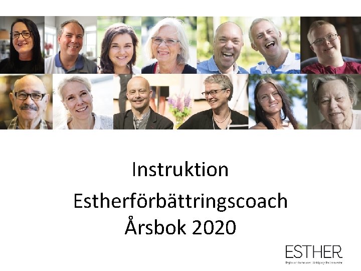 Instruktion Estherförbättringscoach Årsbok 2020 