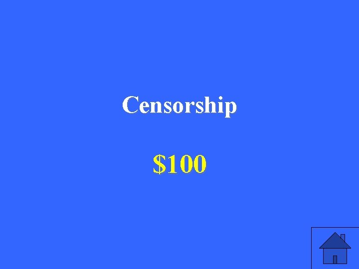 Censorship $100 43 